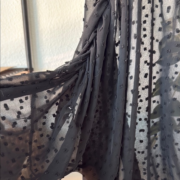 ASOS Vintage look Black Sheer Women's Top - Picture 3 of 4